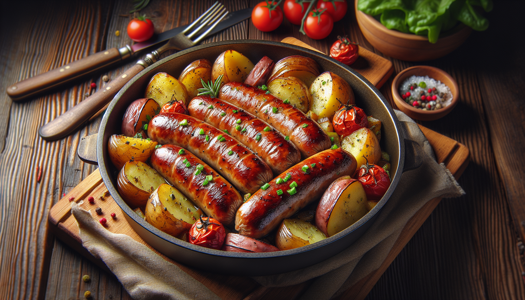 salsiccia con patate al forno